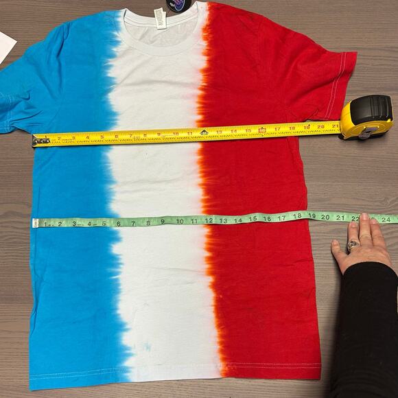 Brand New Tie Dye Soft Mens Unisex USA T-Shirt - Picture 5 of 8